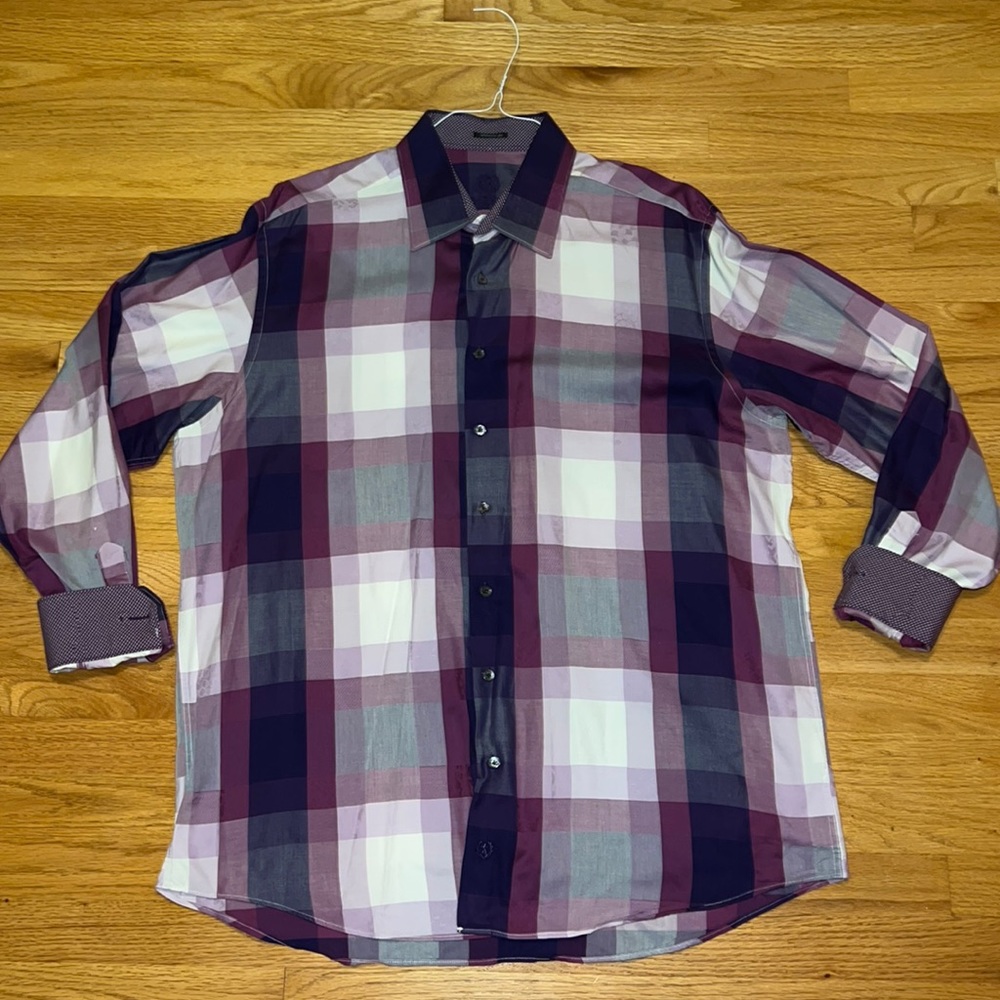 Bugatchi plaid button down shirt